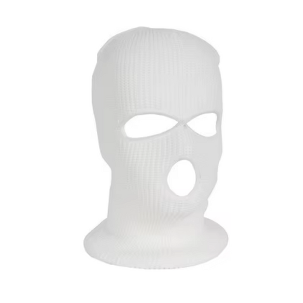 3 hole balaclava white