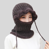 Beanie face mask balaclava for women