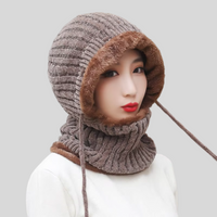 Beanie face mask balaclava for women