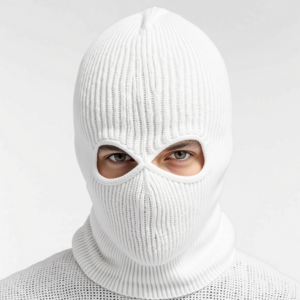 gypsohilaシュクレジレ　white mix ホワイトミックス White Balaclava 2 Hole | Balaclava-Shiesty